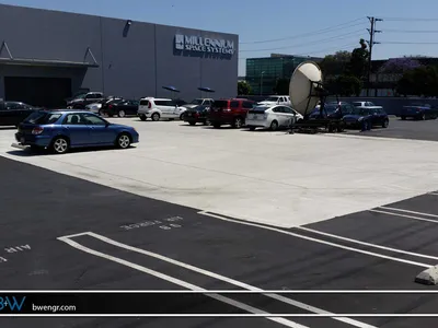 Aerovoice project in El Segundo - Worked with Partners by Design on a parking lot repaving and infill of loading docks.