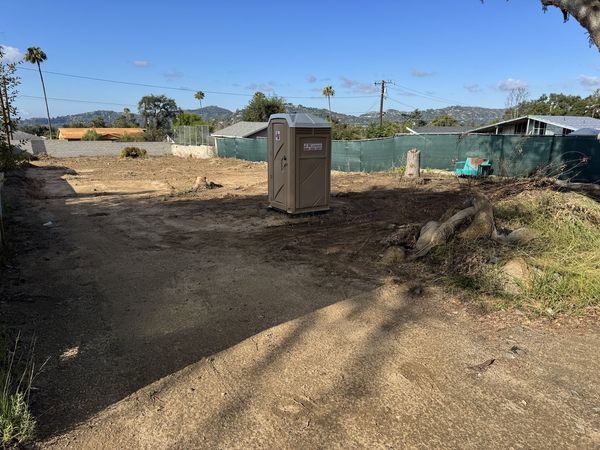 Graded lot in Altadena with natural slope ready for residential construction drainage installation