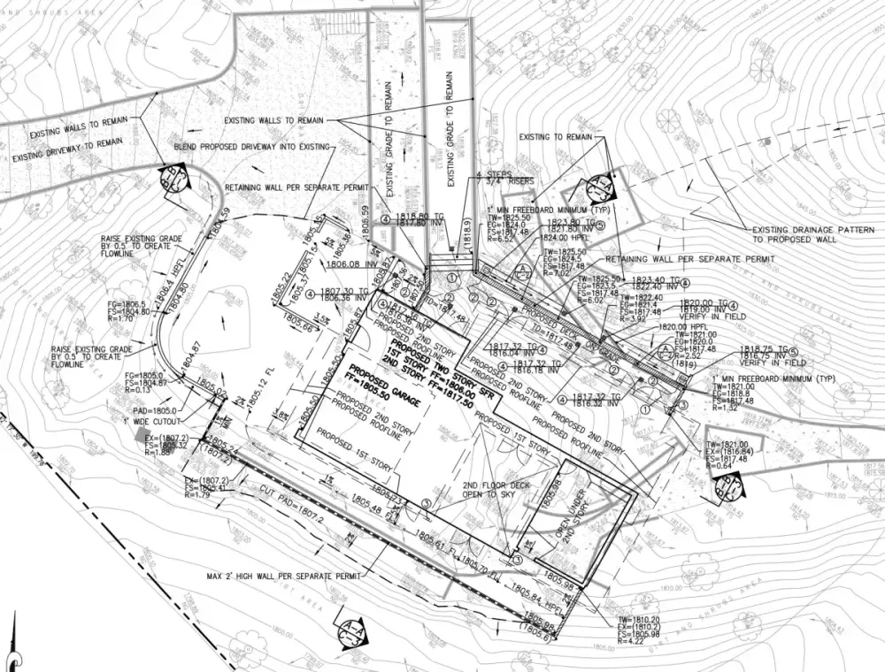 Canon Boulevard Grading Plan: Steep Altadena Hillside