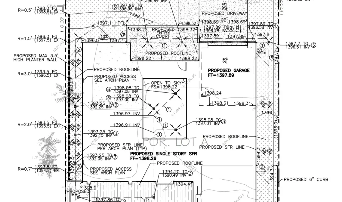 Drainage plan for Altadena residential project on East Palm Street