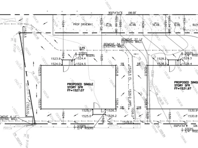 Drainage plan for Las Flores Drive Altadena fire rebuild