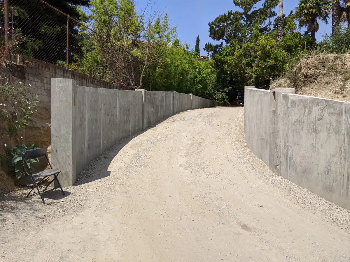 Silver Lake Driveway - Driveway slope design showing proper grades and drainage to street
