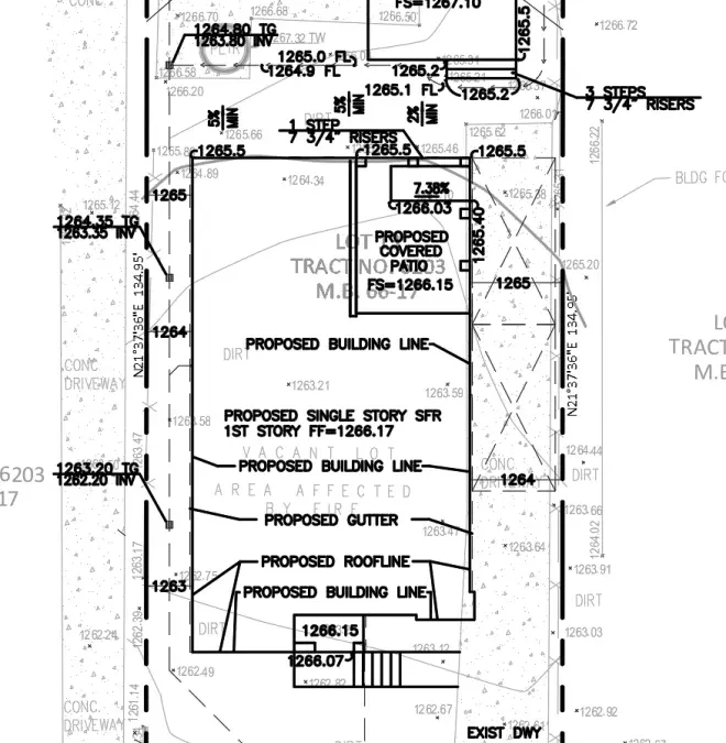 Drainage plan for Altadena residential project