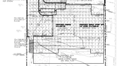 Wapello Street earthwork exhibit for Altadena downslope fire rebuild