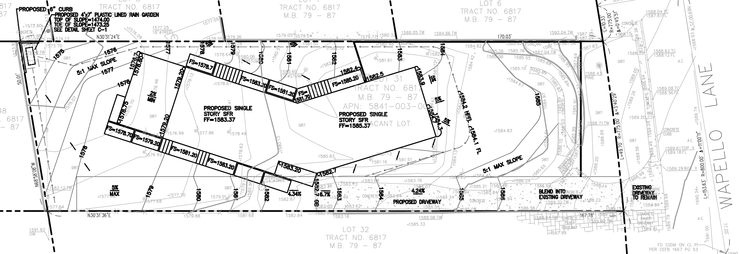 Drainage plan for the project